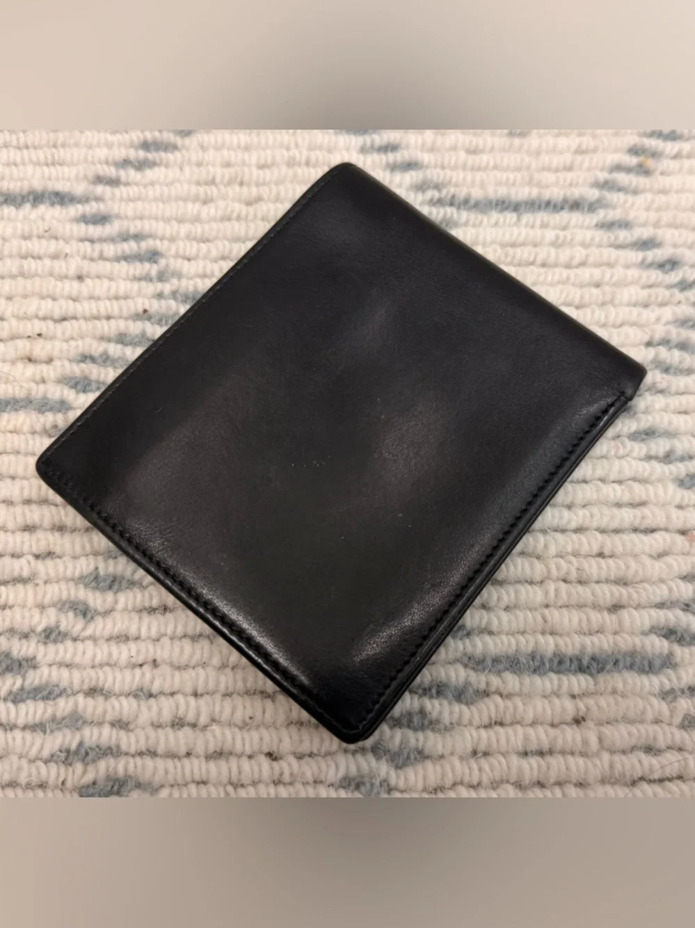 DIOR Vintage Rare Unisex Black Leather CD Logo Icon Bifold Wallet W/ Red Inside